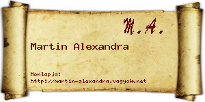 Martin Alexandra névjegykártya